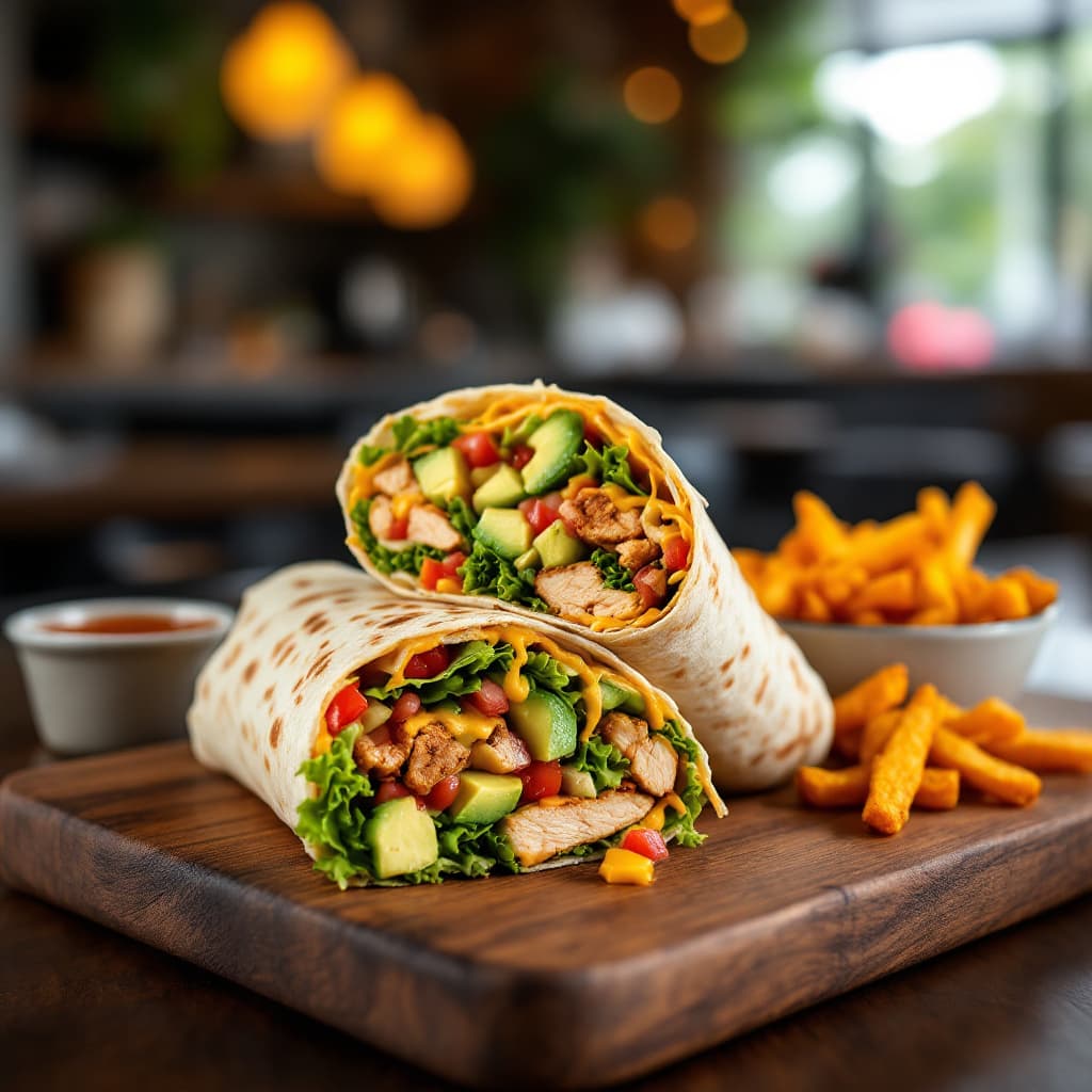 Chipotle Wrap - Grilled chicken with fresh vegetables and chipotle sauce